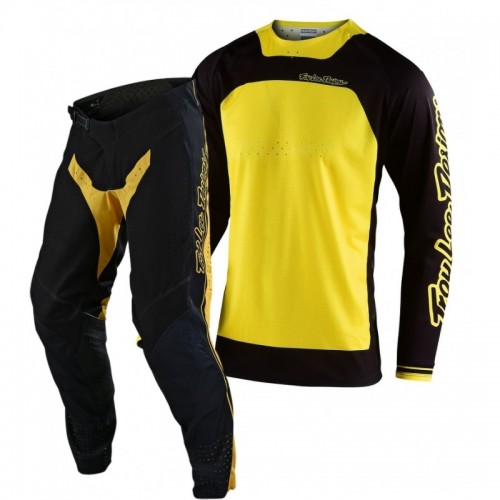 CONJUNTO TROY LEE DESIGNS 2021 SE PRO BOLDOR - AMARELO / PRETO 